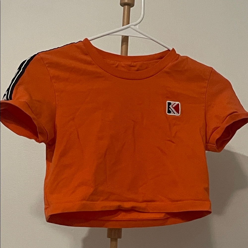 Orange crop top
